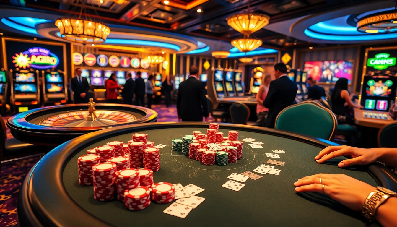 Exciting poker game at QQ88pro Vip casino with vibrant chips and professional dealers.