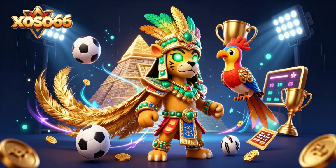 Engage with xoso66's thrilling sports betting scene featuring vibrant characters and dynamic game elements.
