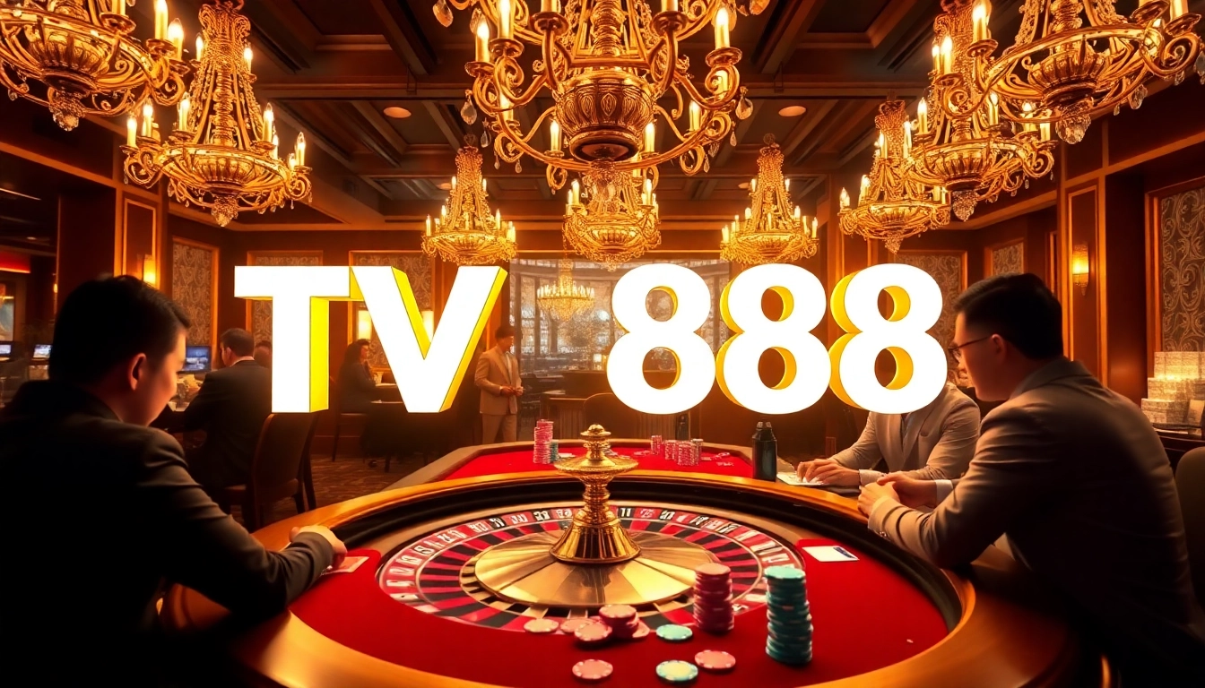 TV888 enhances excitement with vibrant casino tables and high-stakes poker play.