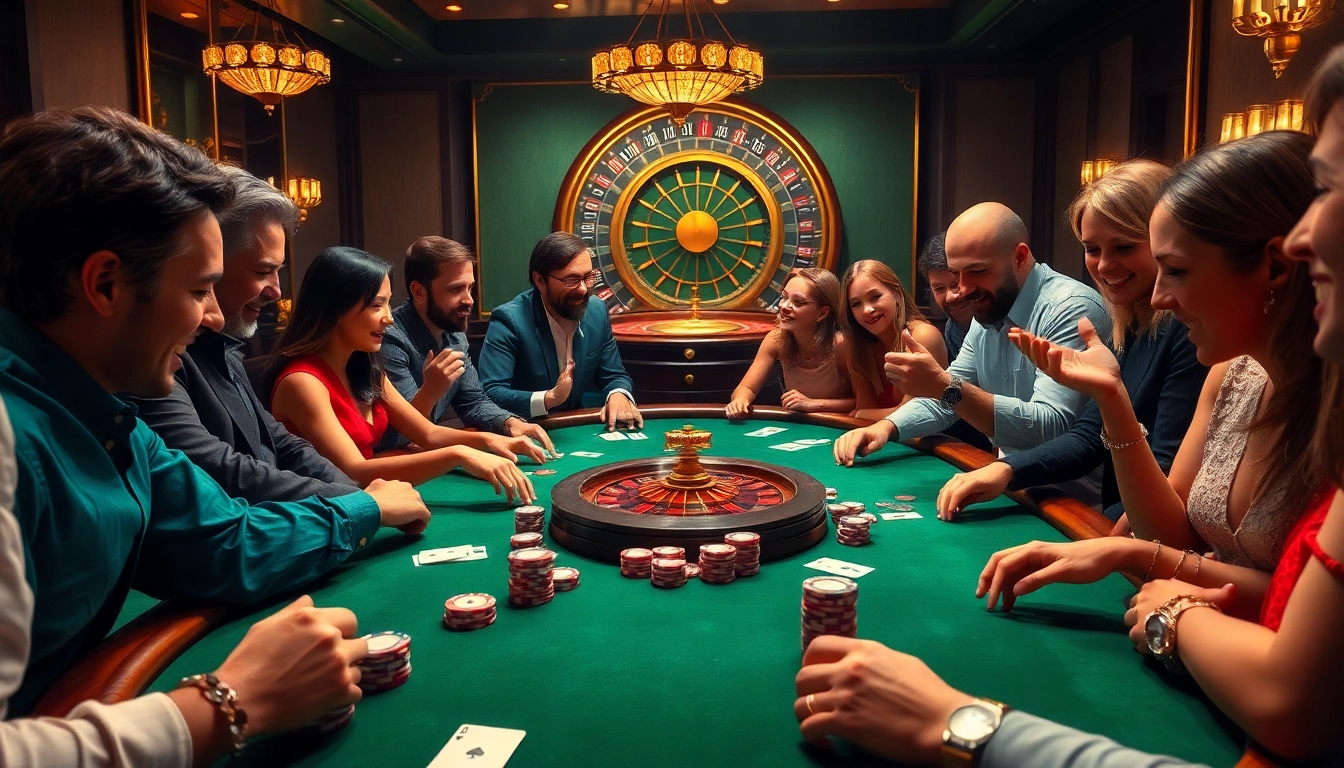 Experience the thrill of Haywin as players engage in intense poker gameplay at a luxurious casino table.