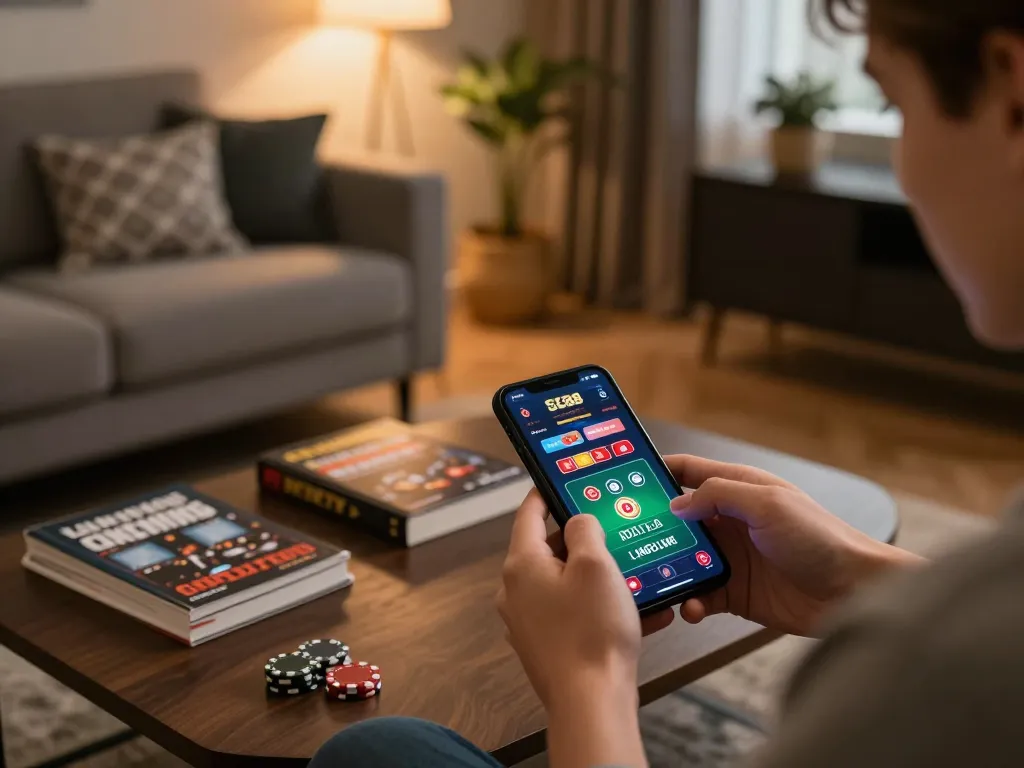 Engaging in online gambling strategies on https://sc88.casino/ within a comfortable home setting.