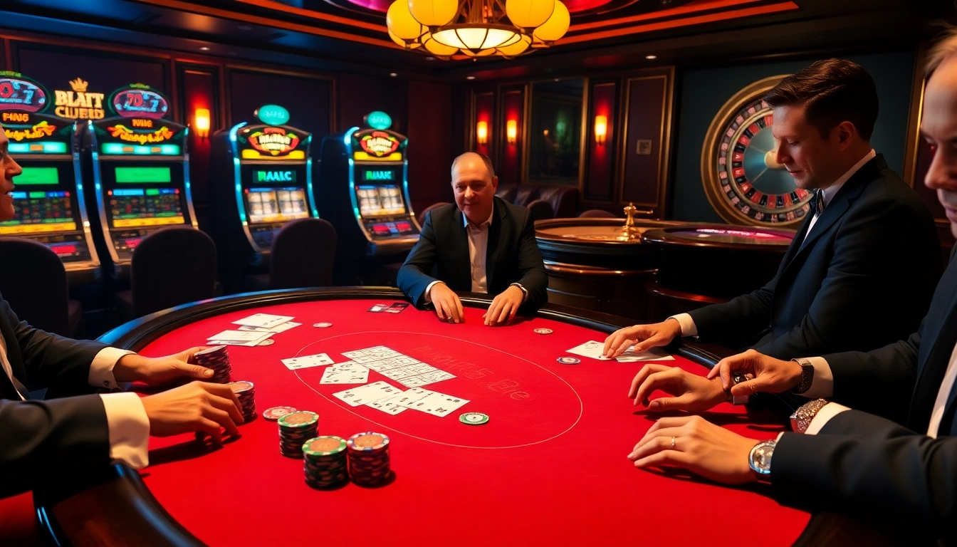Engage in high-stakes poker with dh88 style at an elegant casino table filled with chips and cards.