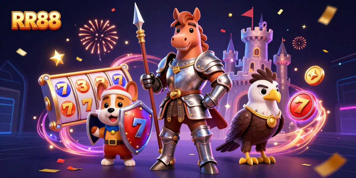 Experience the excitement at RR88 with dynamic characters and engaging casino elements.