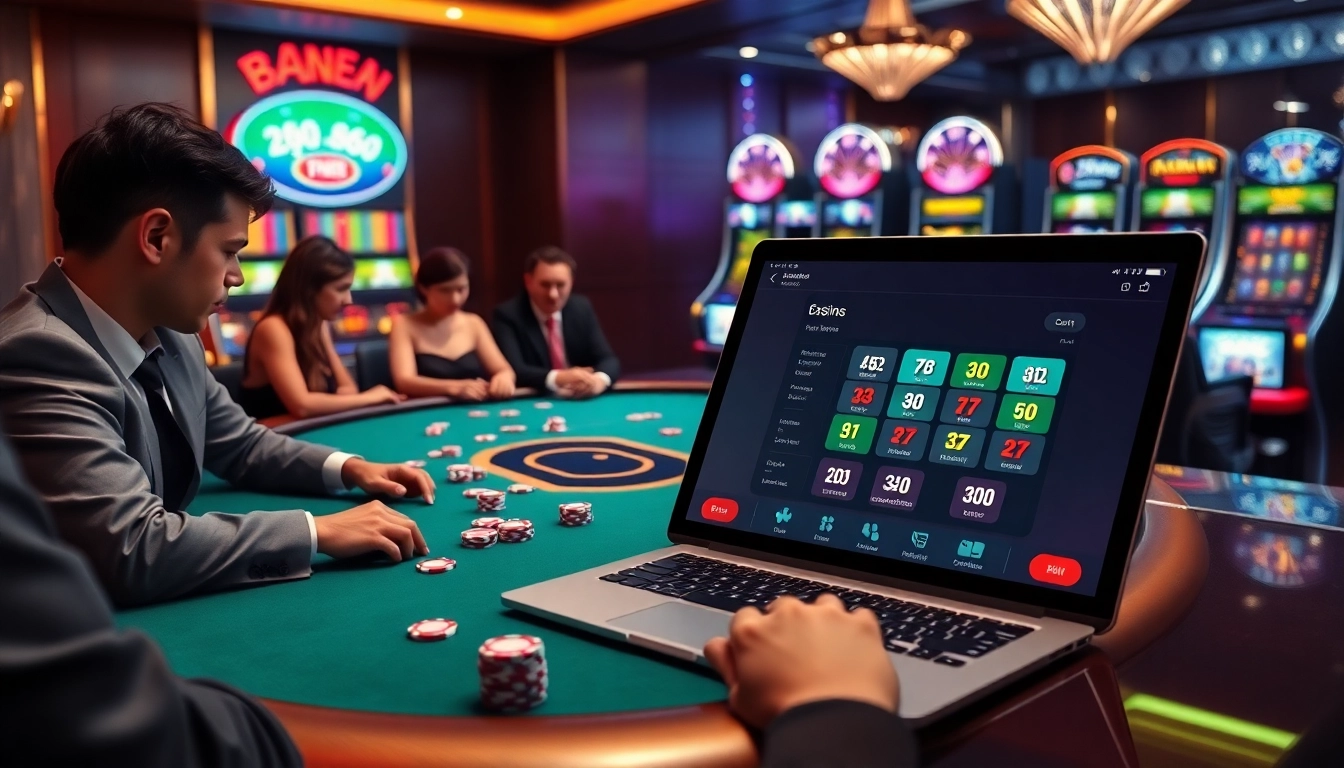 The homepage of trang chủ 888new featuring a thrilling online poker game, showcasing vibrant casino surroundings and dynamic lighting.