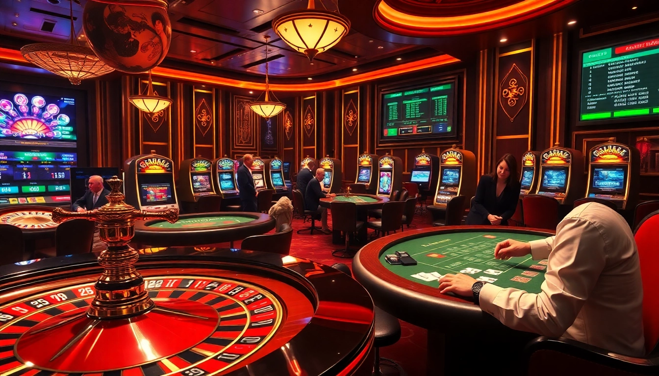 Players strategizing at poker tables, highlighting hidden wiki tor elements in a high-stakes casino.