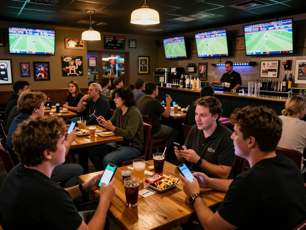 The excitement of tỷ lệ kèo nhà cái hôm nay is palpable at this sports bar filled with enthusiastic fans cheering for their teams.