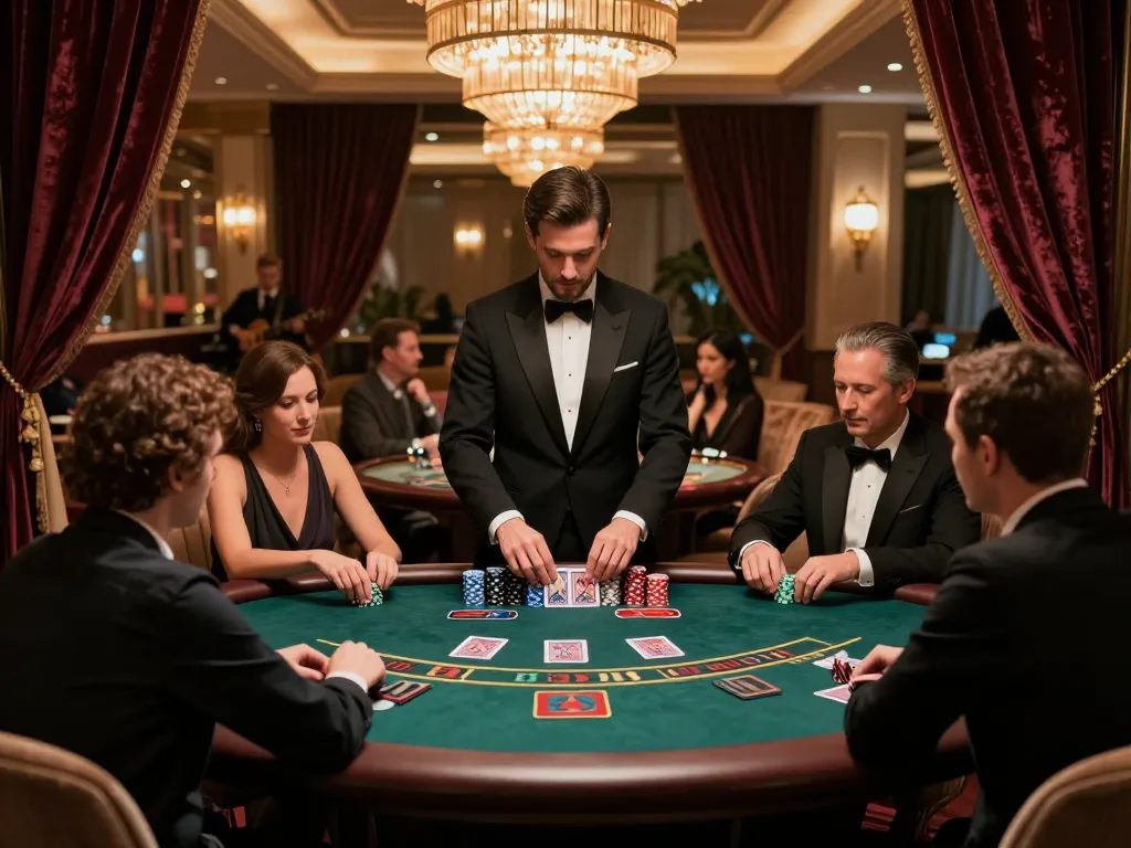 Experience the excitement of blackjack at 3333WIN with luxurious decor and engaged players.