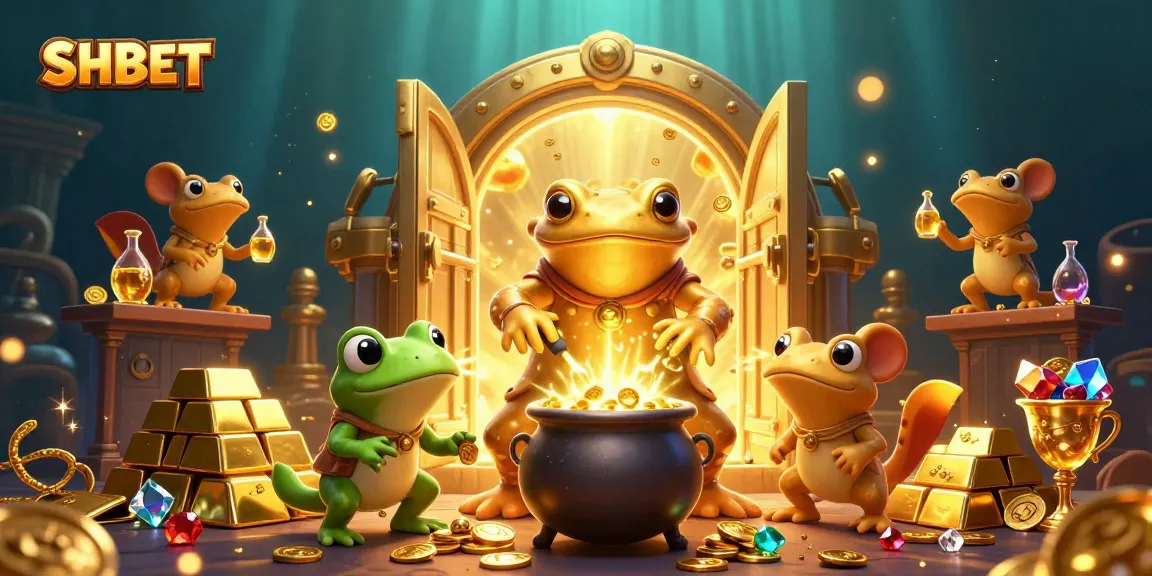 SHBET players embark on a thrilling adventure, discovering golden treasures in an enchanting casino realm.