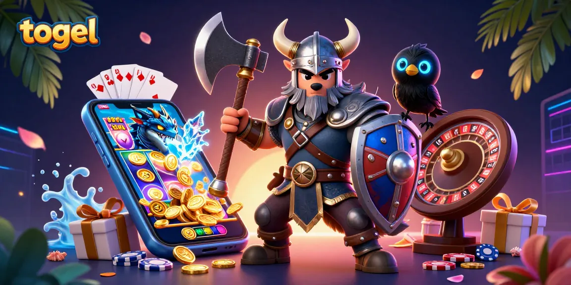 Togel players engage with games featuring spinning reels and vibrant characters.