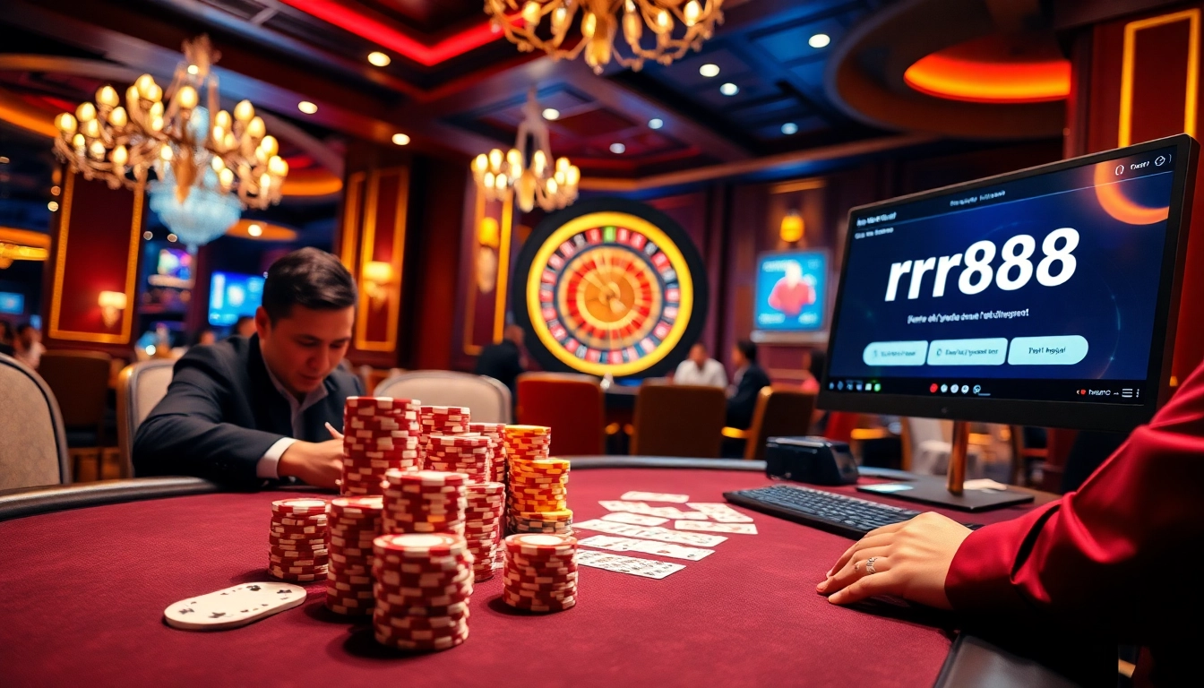 Experience exhilarating gameplay at https://rr88c.org/ with professionals at a luxurious poker table.