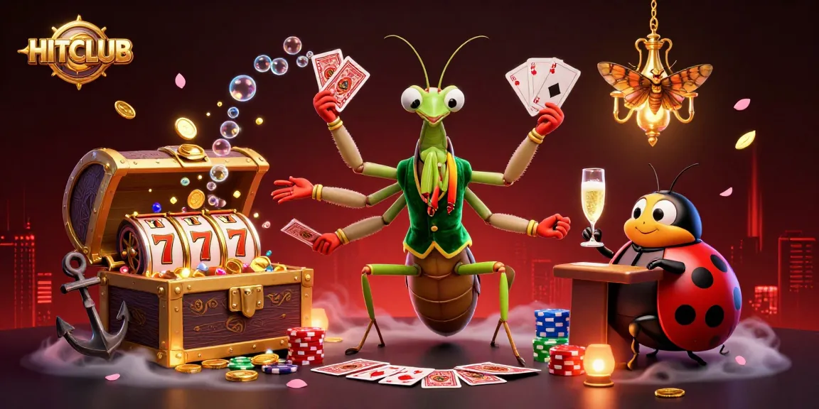 HITCLUB card sharp and pit boss engaging in vibrant casino game atmosphere filled with dynamic elements.