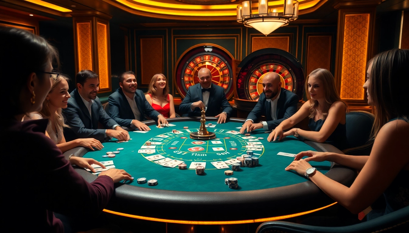 Exciting gambling action at the 789 club poker table with vibrant poker chips and cards.