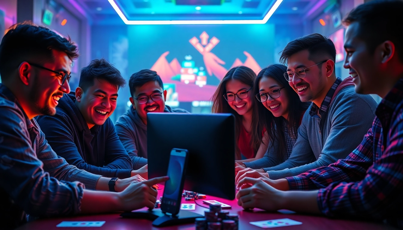 Exciting online gameplay session featuring players engaged in multiplayer card games, promoting topgamebaidoithuong.mx.