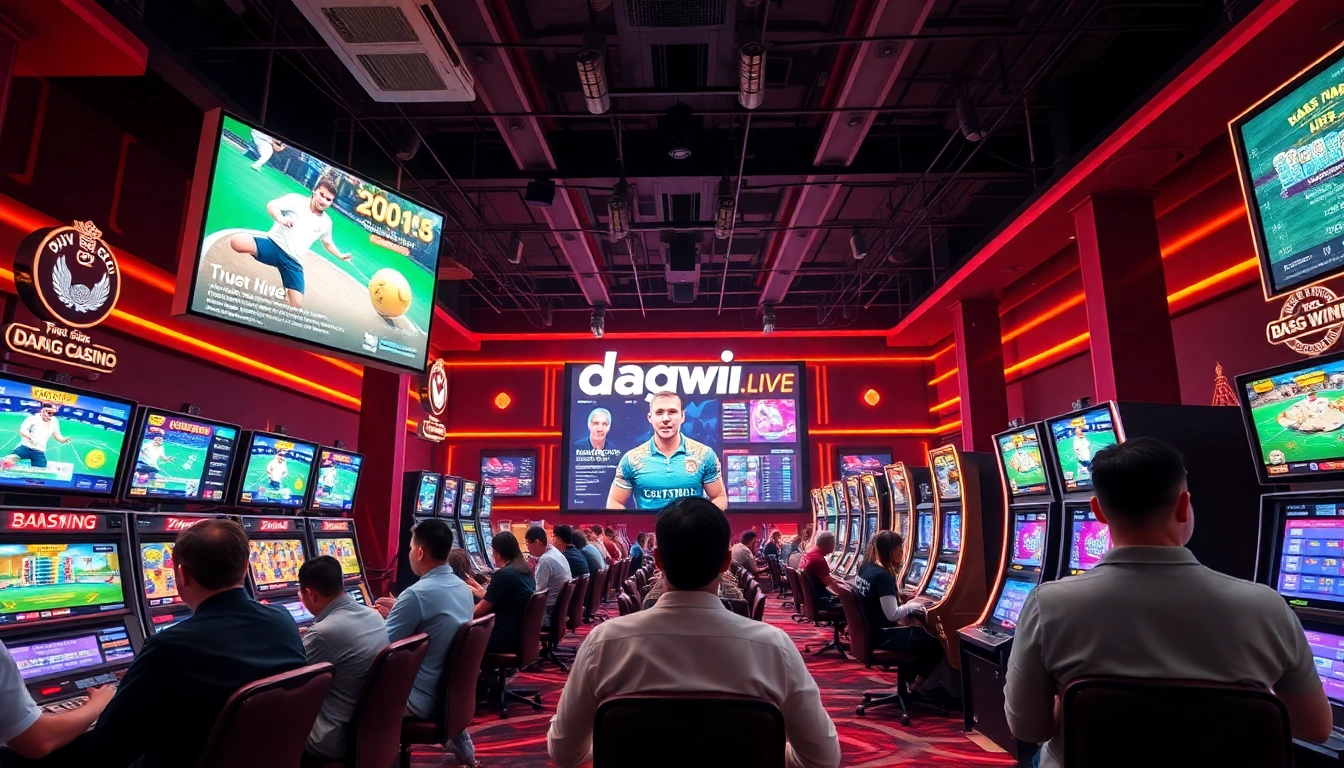 Experience the vibrant gaming world at dagawin.live with players enjoying cockfights and casino games.