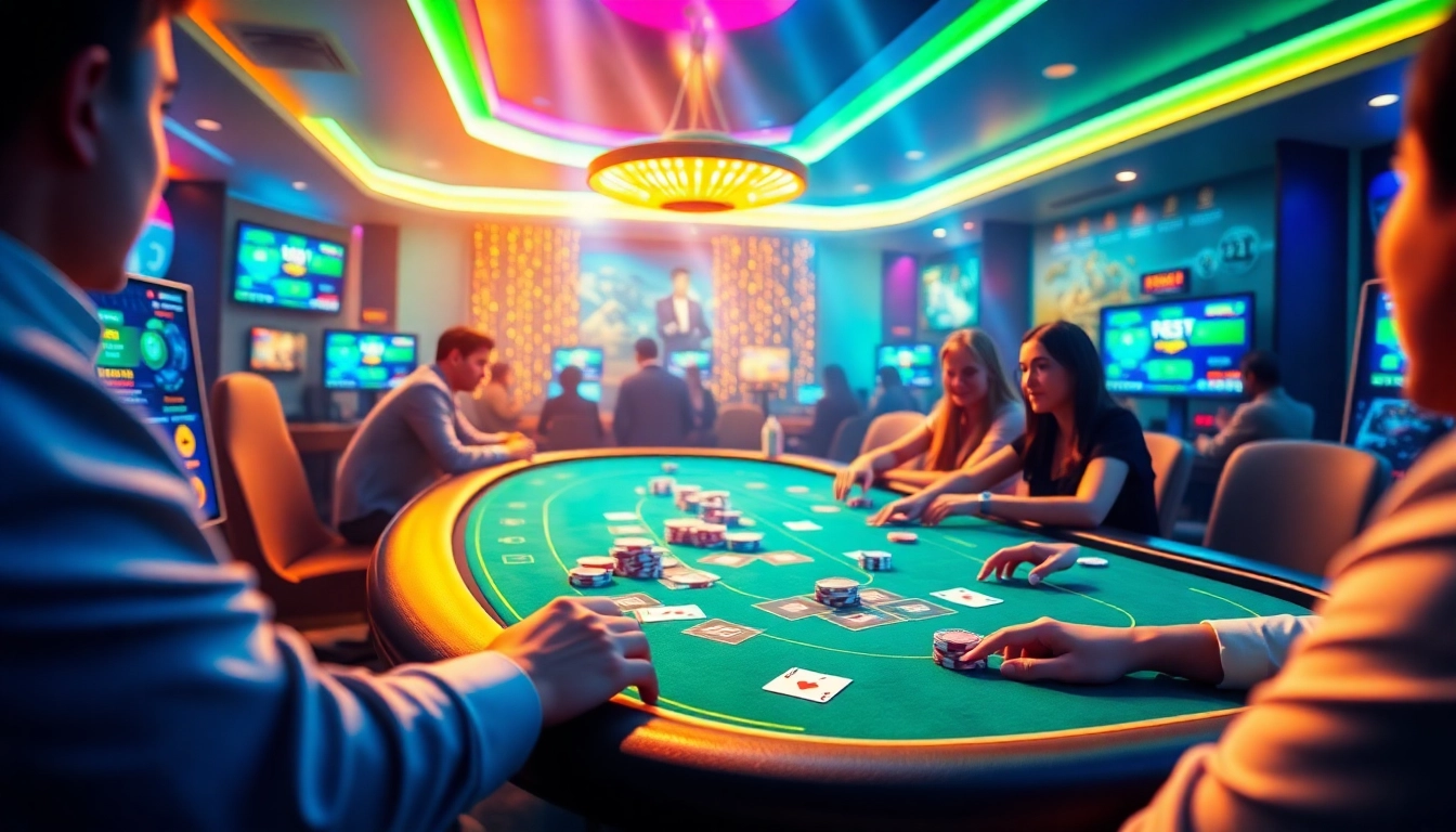 SBOBET.dance vibrant online poker scene showcasing engaging players and casino excitement.